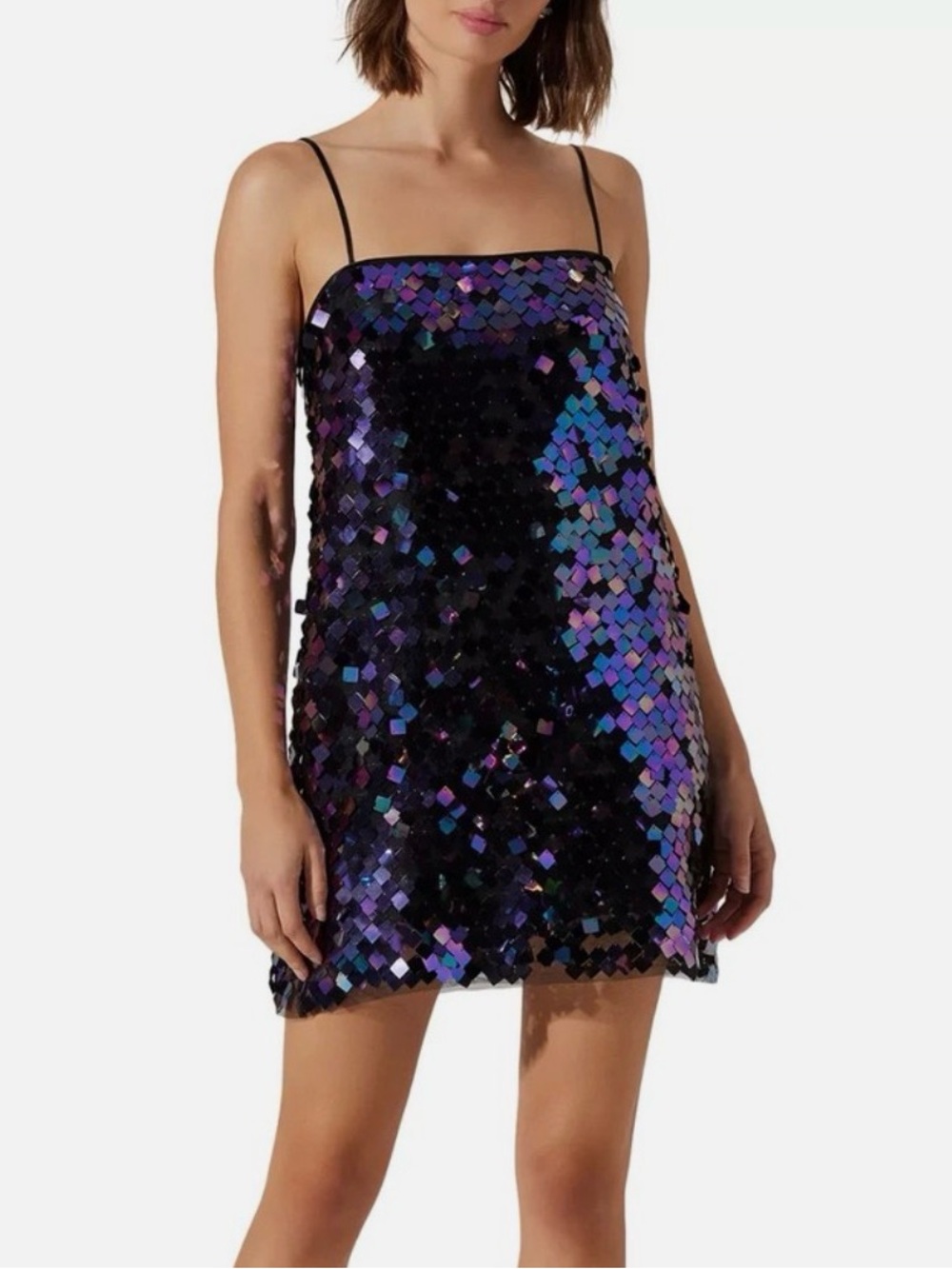 ASTR The Label Porsche Mini Dress- Purple Multicolor Size XS NWT